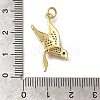 Brass Micro Pave Clear Cubic Zirconia Enamel Pendants KK-M297-02G-3