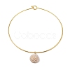 Brass with ABS Imitation Pearl Charm Bangles BJEW-Q350-05D-G-1