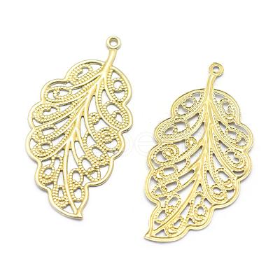 Brass Filigree Pendants KK-K184-12C-RS-1