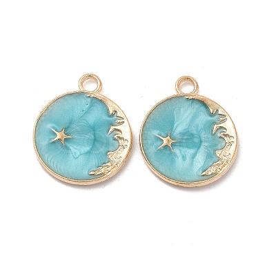 Alloy Enamel Pendants ENAM-N054-008F-G-1