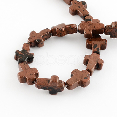 Natural Mahogany Obsidian Stone Bead Strands G-R185-13-1