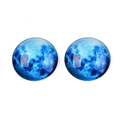 Fluorescent Glass Cabochons GGLA-T004-12D-1