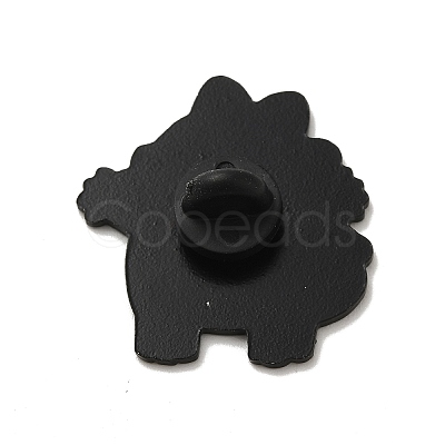 Black Baking Paint Zinc Alloy Brooches JEWB-M037-01A-1