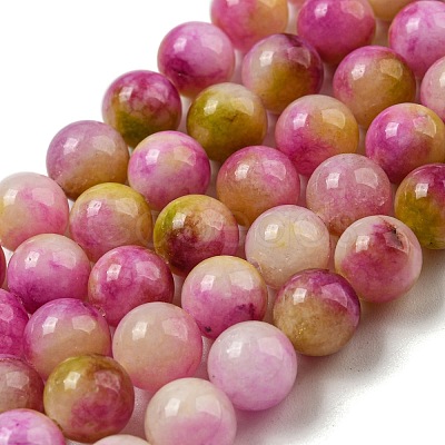 Natural Dyed Yellow Jade Beads Strands G-Q160-A01-01A-1