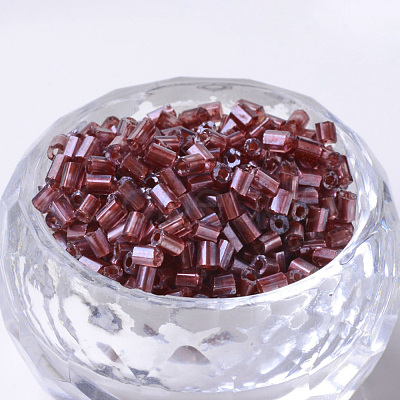 Transparent Lustered Two Cut Glass Seed Beads SEED-Q022-002-1