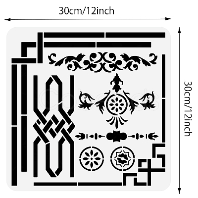 PET Hollow Out Drawing Painting Stencils DIY-WH0418-0010-1