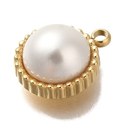 ABS Imitation Pearl Charms STAS-P371-015G-1