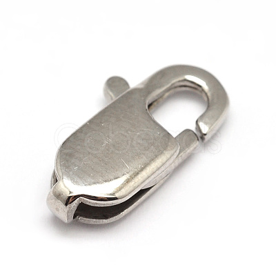 Tarnish Resistant 304 Stainless Steel Lobster Claw Clasps STAS-N078-12C-1