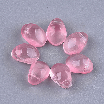 Transparent Spray Painted Glass Charms GLAA-S183-05E-1