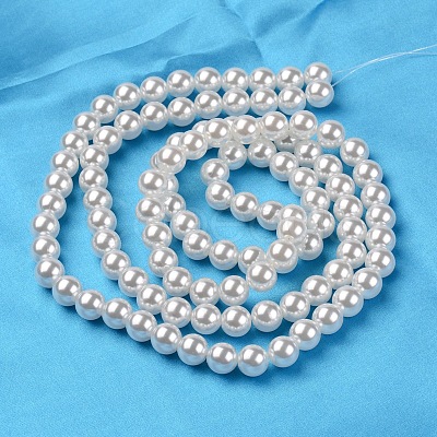 ABS Plastic Imitation Pearl Round Beads MACR-S789-6mm-04-1