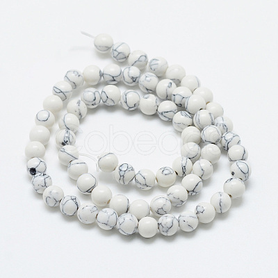 Synthetic Howlite Beads Strands G-T053-10mm-01-1-1