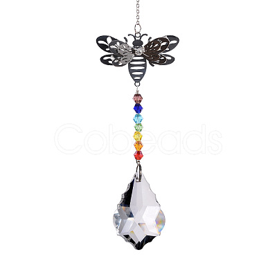 Glass Bicone Pendant Decorations WG65705-02-1