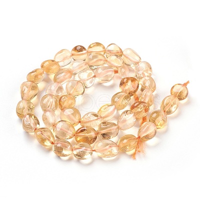 Natural Citrine Beads Strands G-F575-12-1