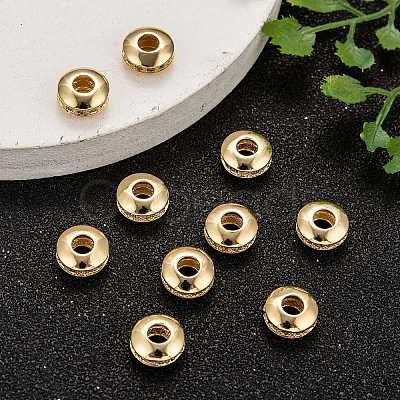 Brass Micro Pave Cubic Zirconia Beads ZIRC-F001-121G-1