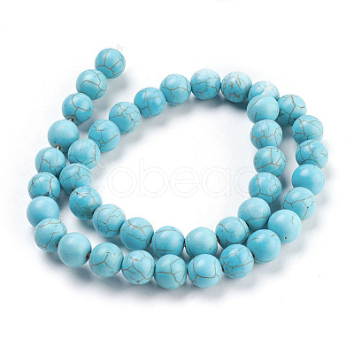 Synthetic Turquoise Beads Strands X-TURQ-S192-10mm-2-1