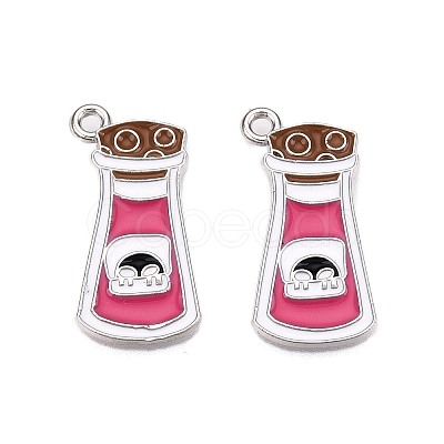 Halloween Theme Alloy Enamel Pendants ENAM-T020-08I-1