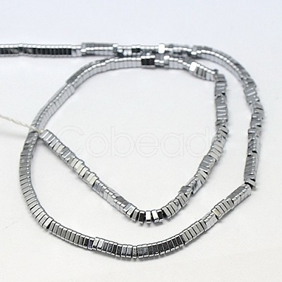 Electroplate Non-magnetic Synthetic Hematite Beads Strands G-J174-3x3mm-M-1