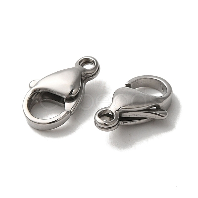 Tarnish Resistant 304 Stainless Steel Lobster Claw Clasps STAS-R050-11x7mm-1