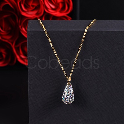 20Pcs 3 Styles Polymer Clay Rhinestone Pendants KK-SZ0001-41-1