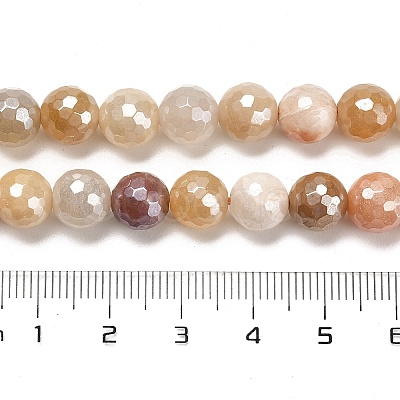 Electroplated Natural Golden Silk Jade Round Beads Strands G-L598-A07-02-1