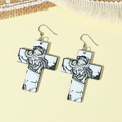 304 Stainless Steel Dangle Earrings EJEW-FS00010-1