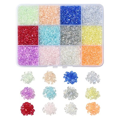 144g 12 Colors Transparent Electroplate Glass Beads GLAA-YW0001-93-1