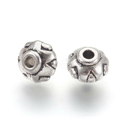 Tibetan Style Alloy Spacer Beads X-TIBEB-A24612-AS-FF-1