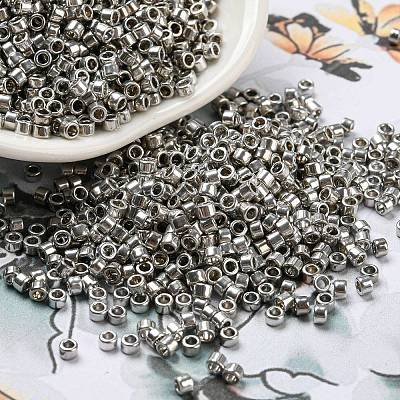 Electroplate Glass Seed Beads SEED-S042-01A-07-1