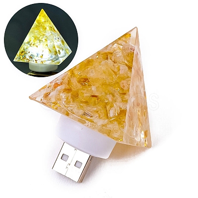 Gemstone Resin USB Lamp PW-WG62926-01-1