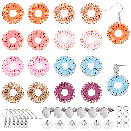 8 Styles DIY Woven Dangle Earring Making Kits DIY-NB0005-63-1