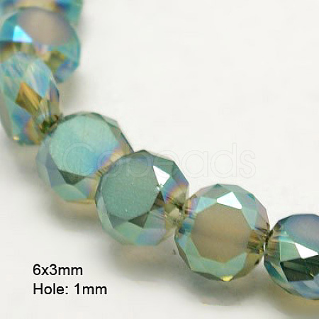 Electroplate Glass Beads EGLA-D028-07-1