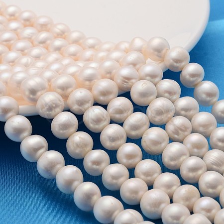 Natural Cultured Freshwater Pearl Beads Strands X-A02S6017-1