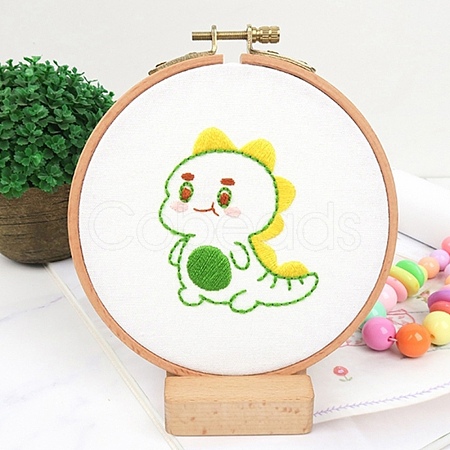 DIY Cartoon Animal Embroidery Sets DIY-G037-02D-1