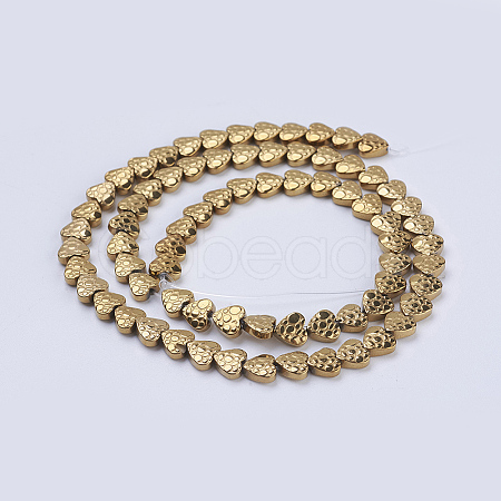 Electroplate Non-magnetic Synthetic Hematite Beads Strands G-J380-6mm-A04-1