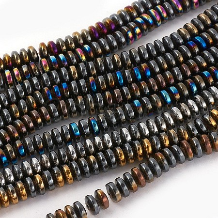 Electroplated Non-magnetic Synthetic Hematite Beads Strands G-P408-J-1