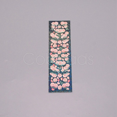 Colorful 3D Rose Laser Flash Stickers DIY-WH0302-15B-1