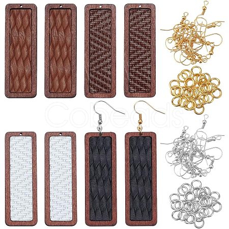 Olycraft DIY Rectangle Dangle Earring Making Kit DIY-OC0009-48-1