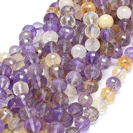 Natural Ametrine Beads Strands G-O180-11-10mm-1