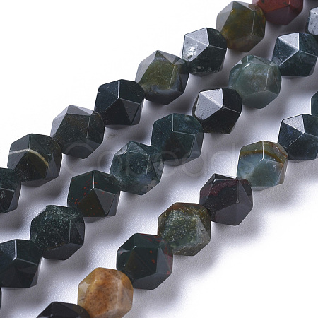 Natural Bloodstone Beads Strands G-F668-15-8mm-1