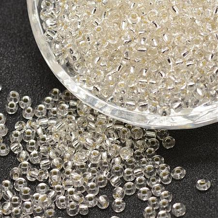 6/0 Transparent Glass Round Seed Beads X-SEED-J010-F6-21-1