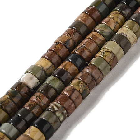 Natural Picasso Jasper Beads Strands G-Q161-D01-02-1