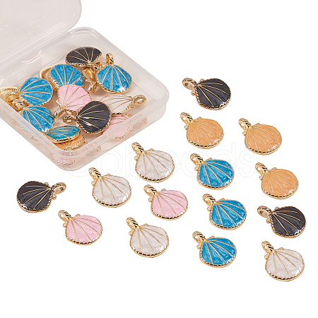 Alloy Enamel Pendants ENAM-CJ0001-34-1