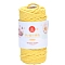 Cotton Macrame Cord, Round Macrame Rope for Wall Hangers, Boho Decorations, DIY Macrame Craft, Yellow, 3mm, 80g/roll