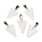 Natural Quartz Crystal Pendants, with 201 Stainless Steel Finding, Triangle, 24x15x5mm, Hole: 3x7.5mm