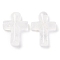 Natural Quartz Crystal Pendants, Rock Crystal Cross, 35.5x24.5x4mm, Hole: 1.6mm