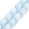 Natural Selenite Beads Strands, Dyed, Drum, Light Sky Blue, 9x6mm, Hole: 1.2mm, about 43pcs/strand, 15.35''(39cm)