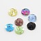 Sew on Rhinestone, Glass Rhinestone, Two Holes, Garments Accessories, Faceted, Half Round, Mixed Color, 8x4mm, Hole: 1mm