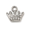 Non-Tarnish 304 Stainless Steel Charms, Crown Charm, Stainless Steel Color, 13x14x3mm, Hole: 2.4mm