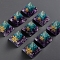 Orgonite Pyramid Resin Energy Generators, Reiki Natural Amethyst Chips Inside for Home Office Desk Decoration, 50x50x50mm