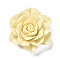 Synthetic Shell Dyed Carved Flower Connector Charms, Light Yellow, 50x45x19mm, Hole: 1.2mm